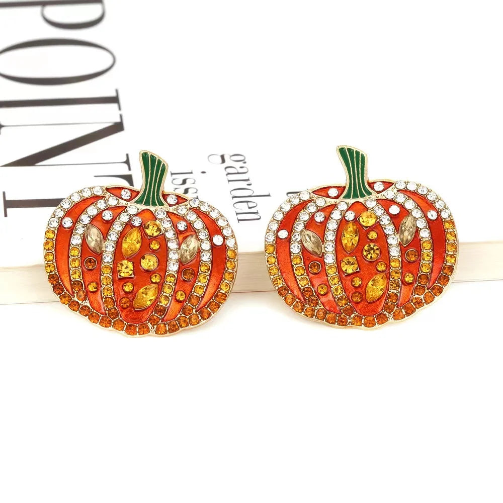 Boo-tiful Bling: Statement Rhinestone Character Earrings for a Spooky Chic Halloween!