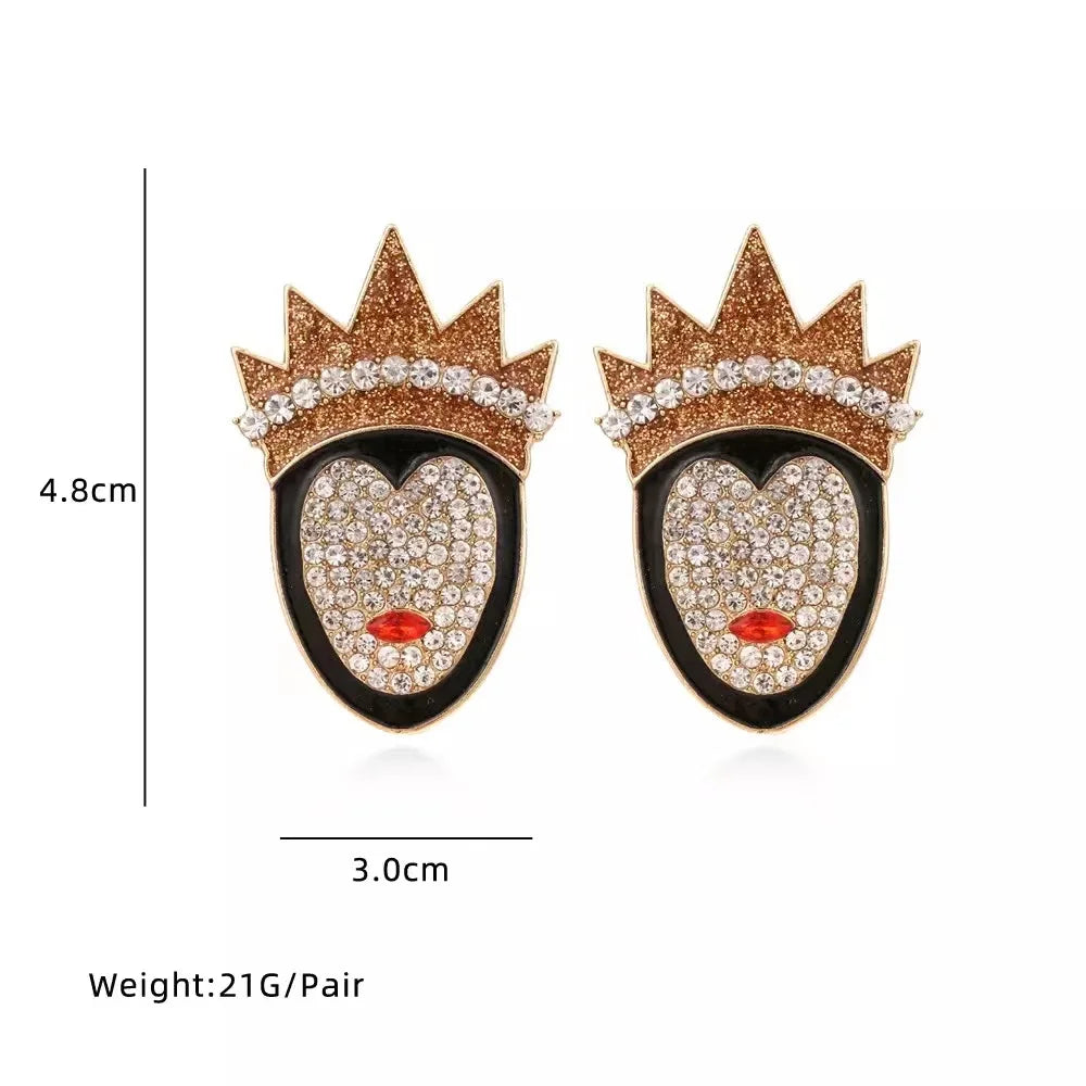 Boo-tiful Bling: Statement Rhinestone Character Earrings for a Spooky Chic Halloween!