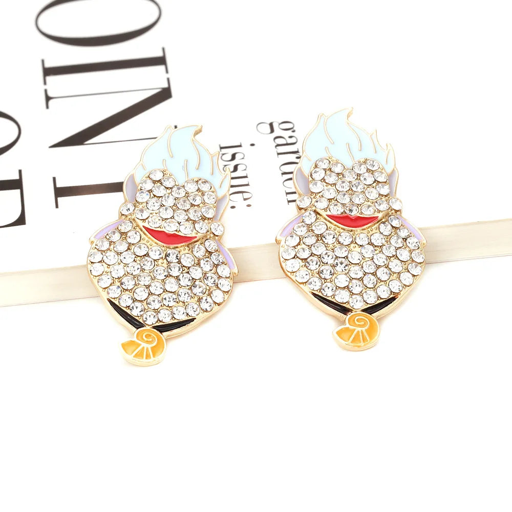 Boo-tiful Bling: Statement Rhinestone Character Earrings for a Spooky Chic Halloween!