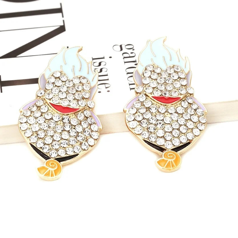 Boo-tiful Bling: Statement Rhinestone Character Earrings for a Spooky Chic Halloween!