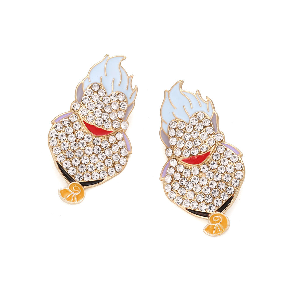 Boo-tiful Bling: Statement Rhinestone Character Earrings for a Spooky Chic Halloween!