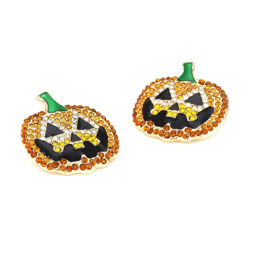 Boo-tiful Bling: Statement Rhinestone Character Earrings for a Spooky Chic Halloween!