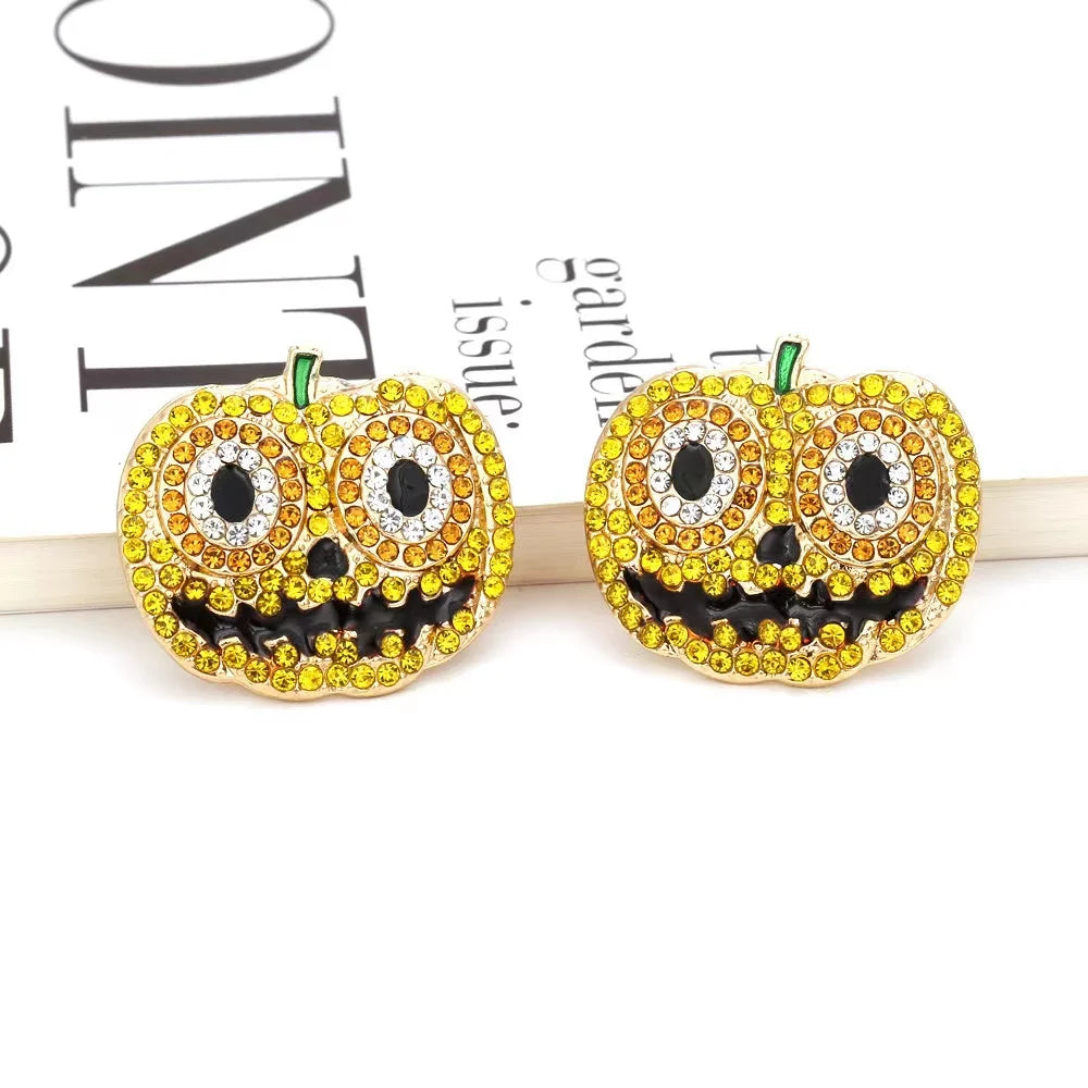 Boo-tiful Bling: Statement Rhinestone Character Earrings for a Spooky Chic Halloween!