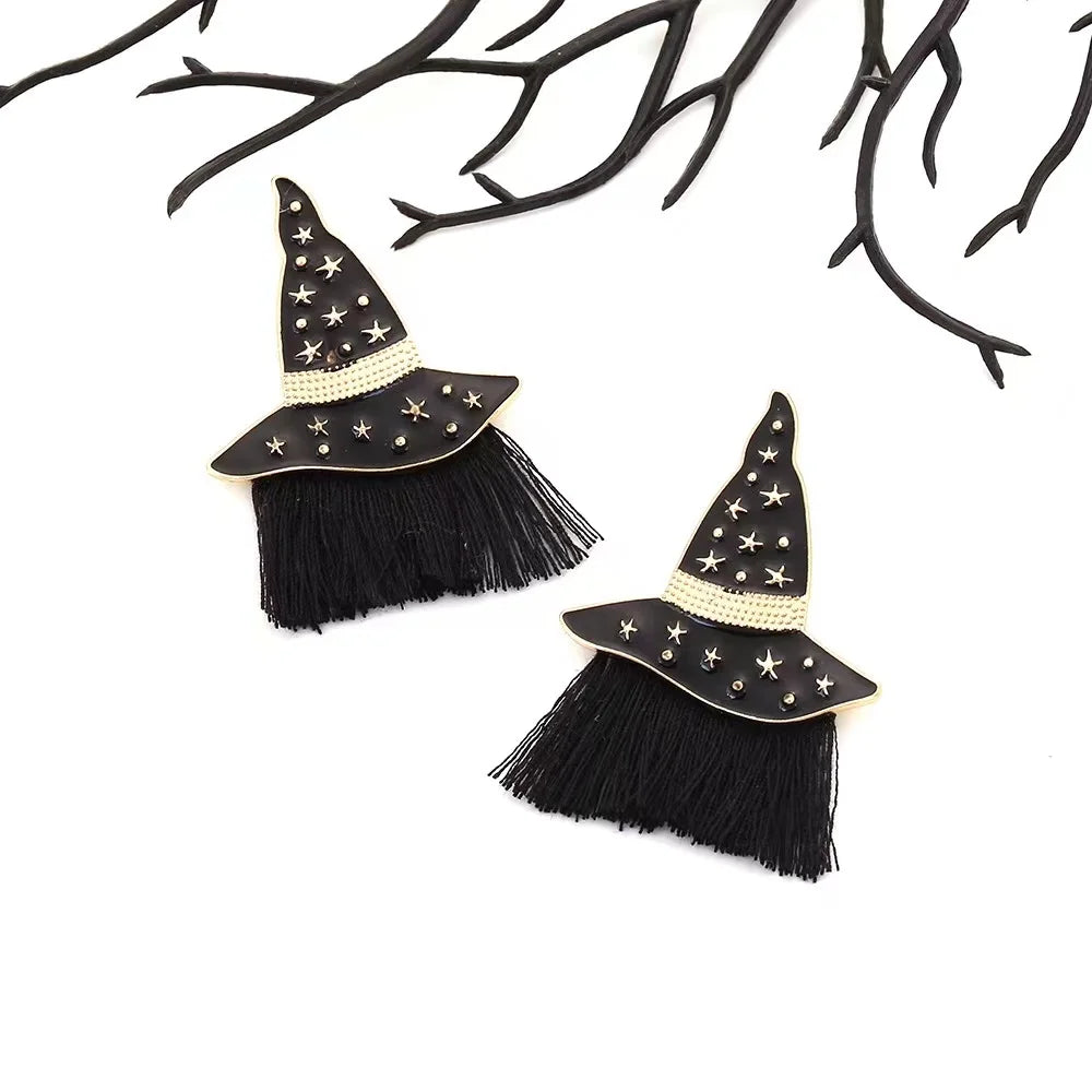 Boo-tiful Bling: Statement Rhinestone Character Earrings for a Spooky Chic Halloween!