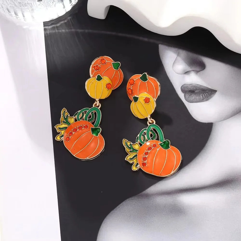 Boo-tiful Bling: Statement Rhinestone Character Earrings for a Spooky Chic Halloween!